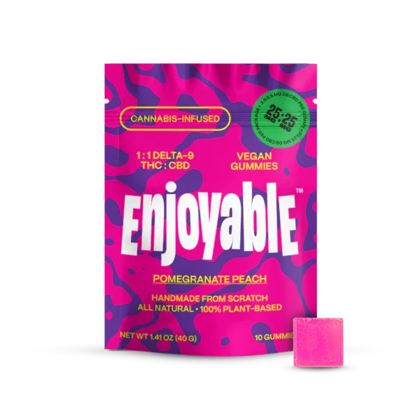 POMEGRANATE PEACH VEGAN GUMMIES 25MG